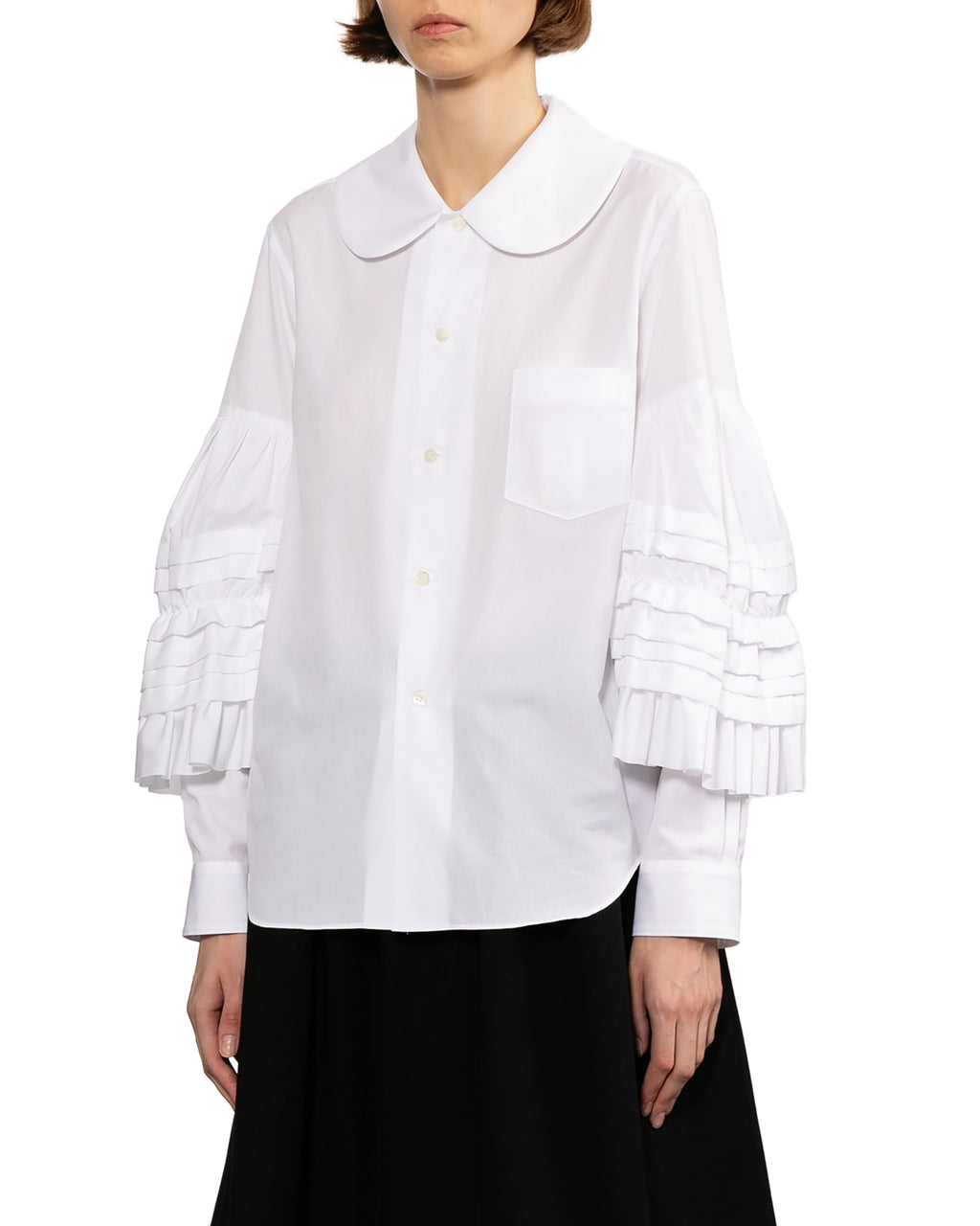 Ruffled long sleeve shirt