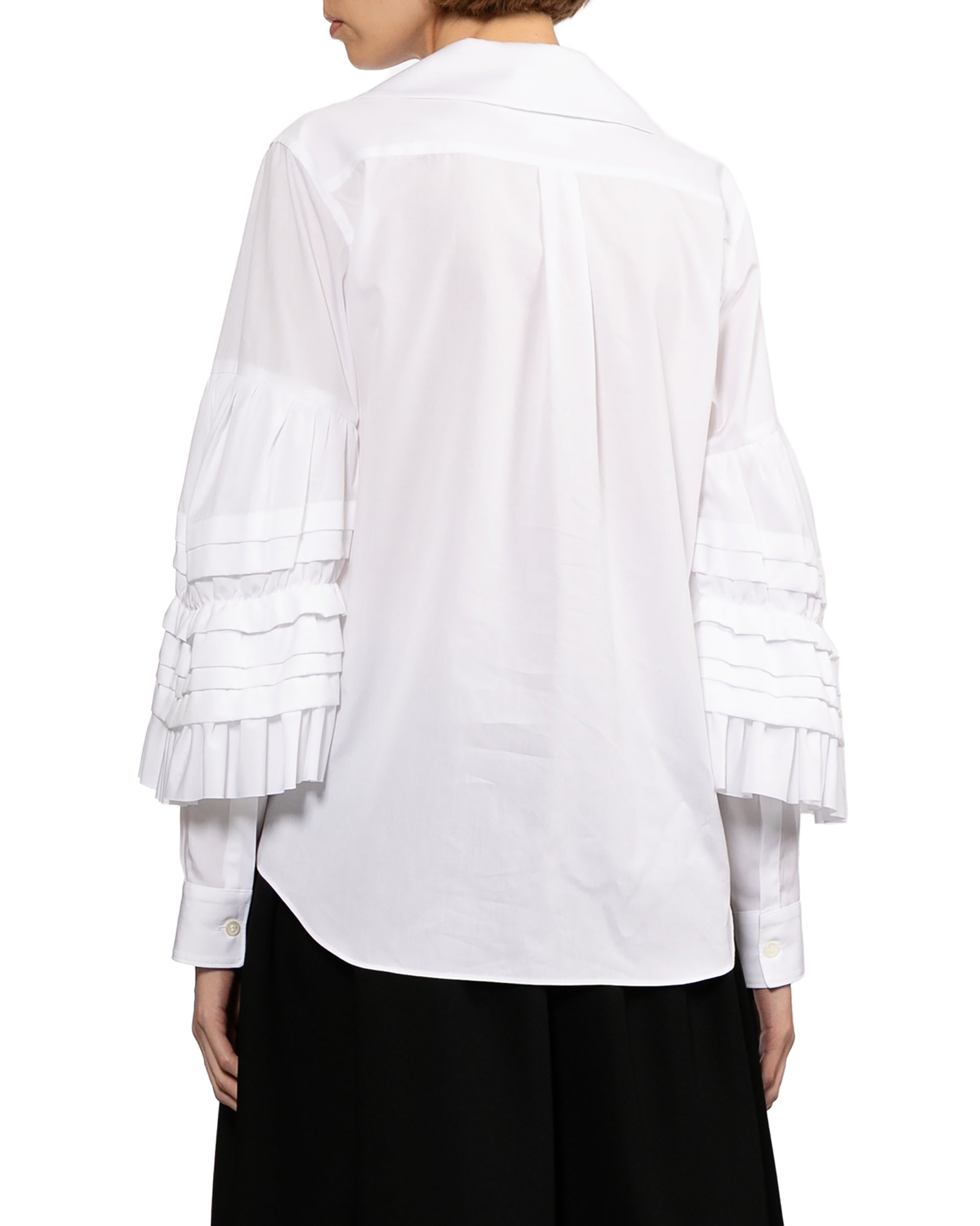 Ruffled long sleeve shirt