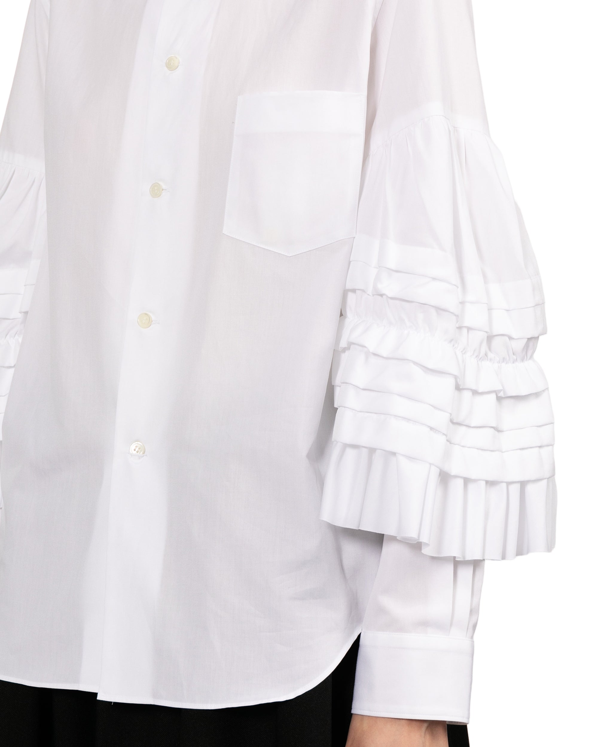 Ruffled long sleeve shirt