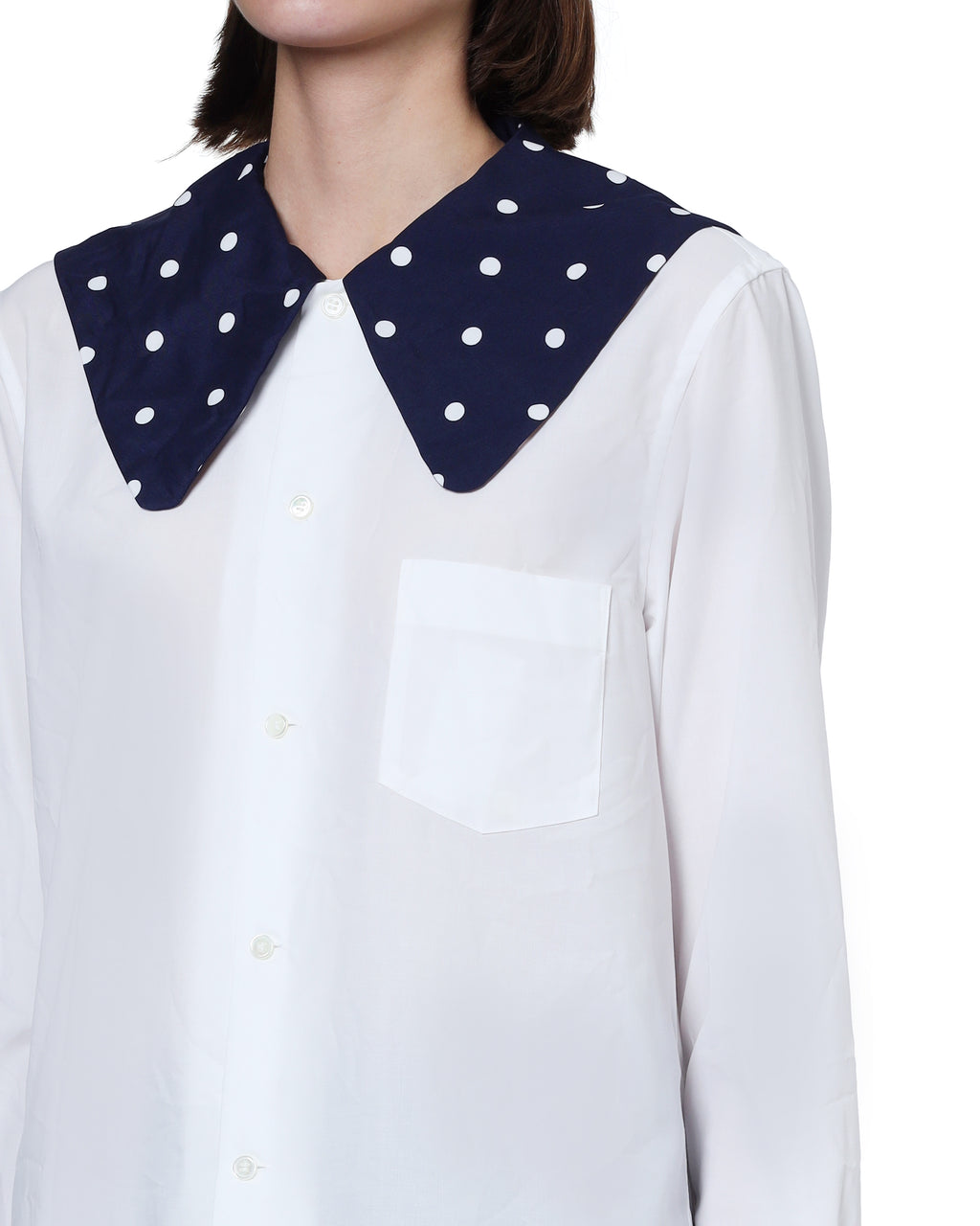 Polka-collar shirt