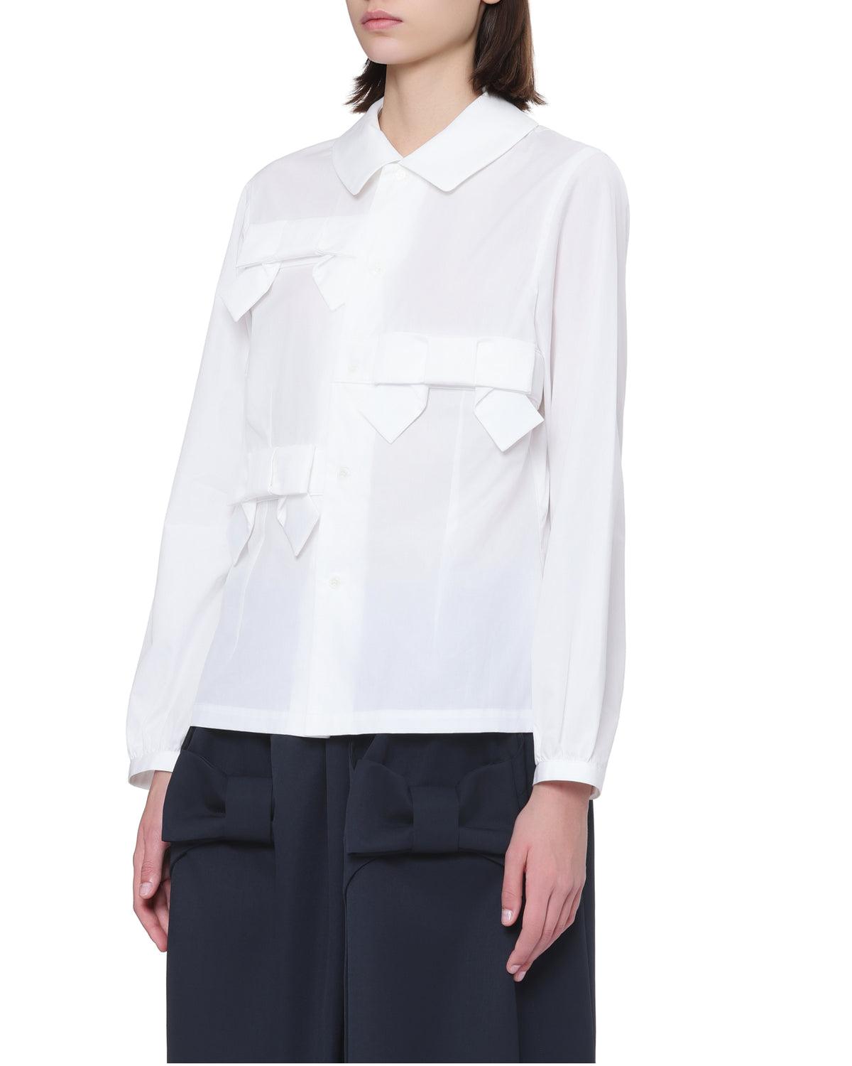 Bow-front shirt