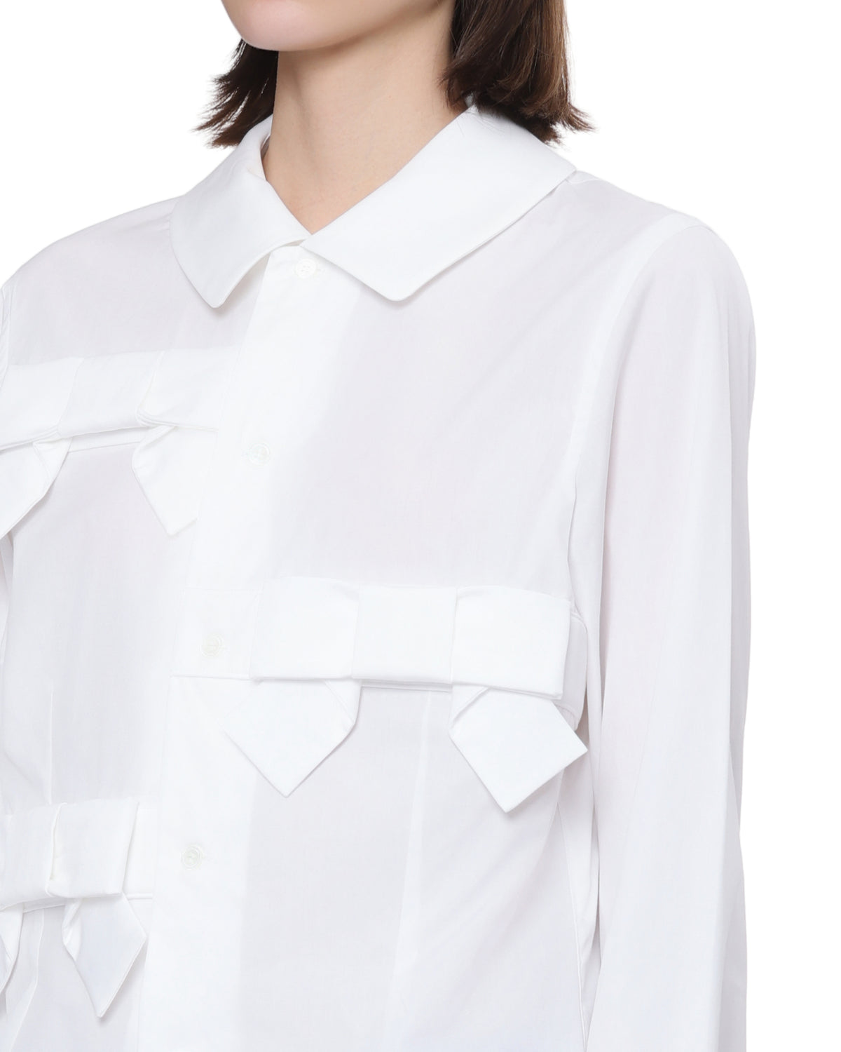 Bow-front shirt