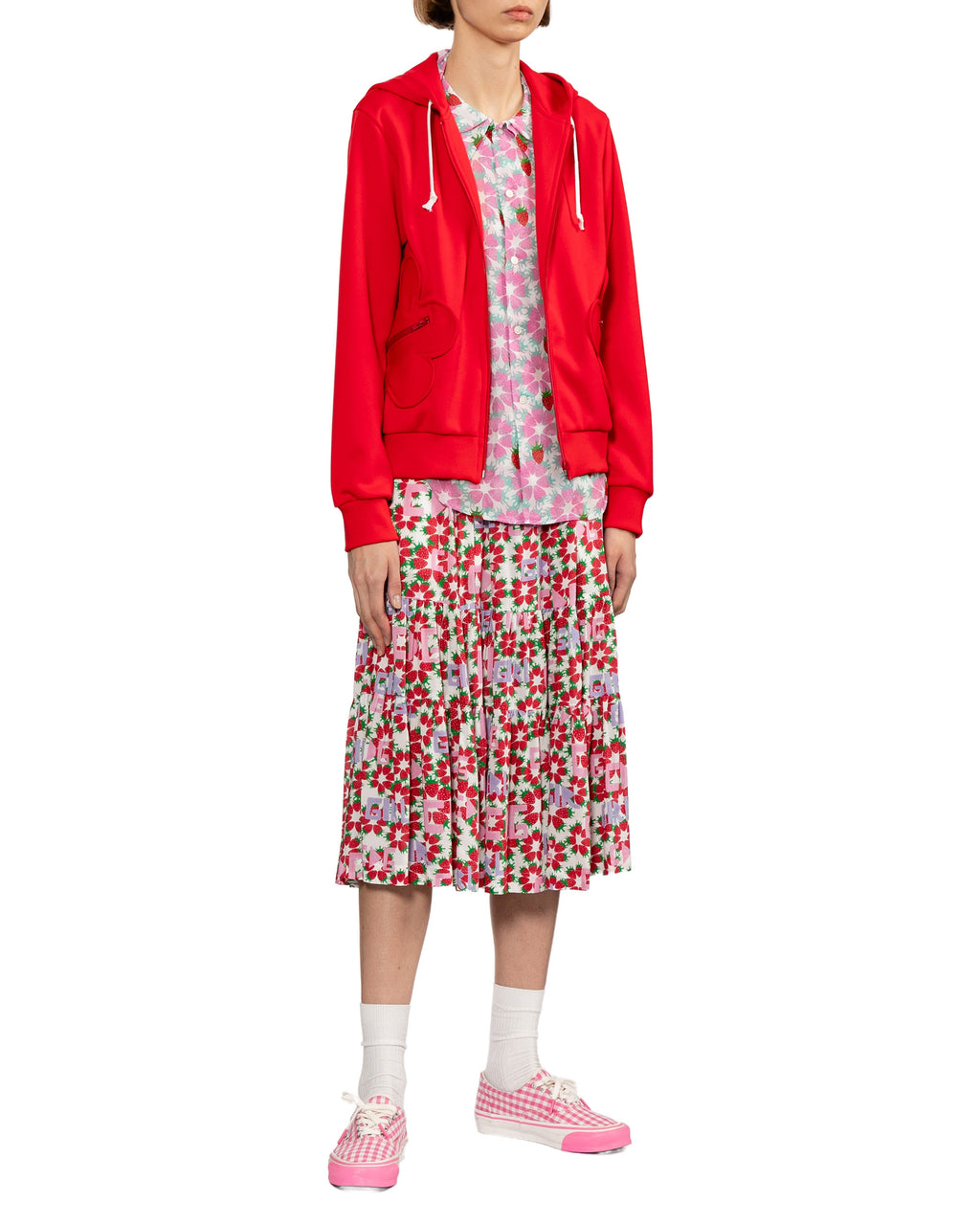 Hooded zip-up jacket