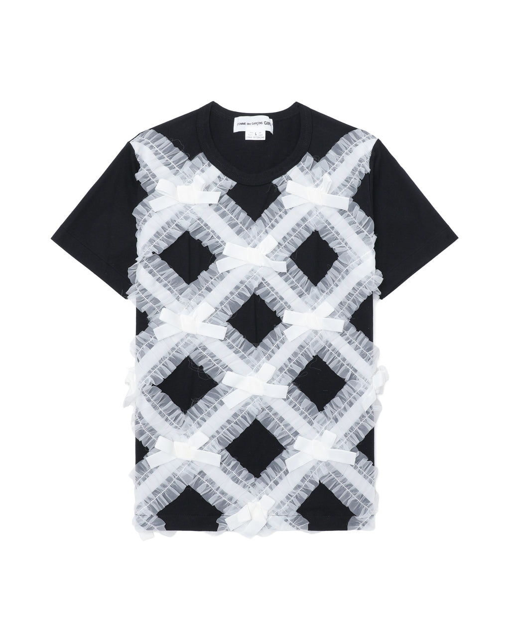 Ruffled bow tee