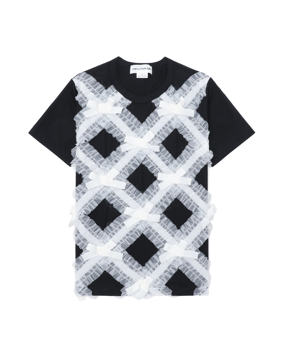 Ruffled bow tee