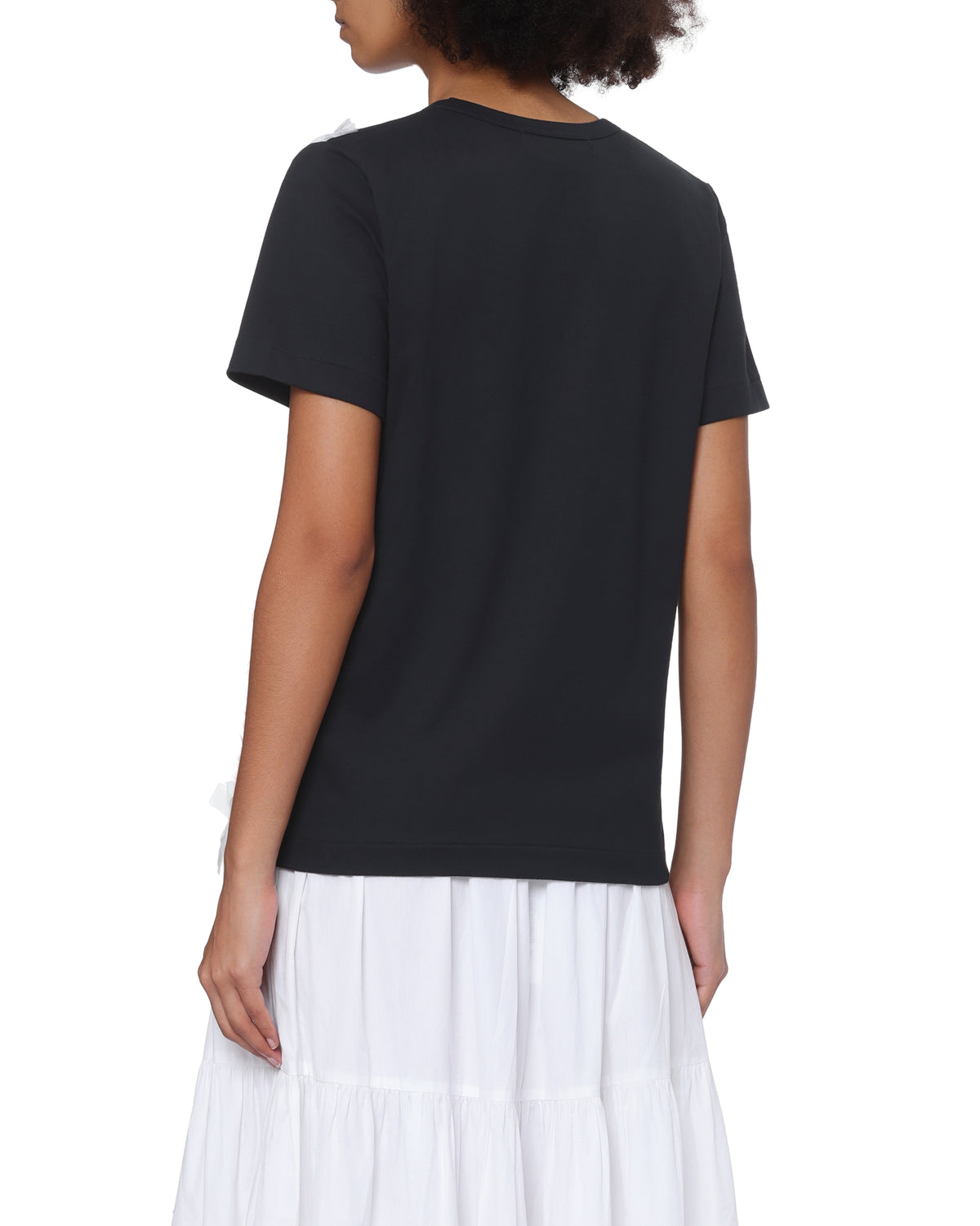 Ruffled bow tee