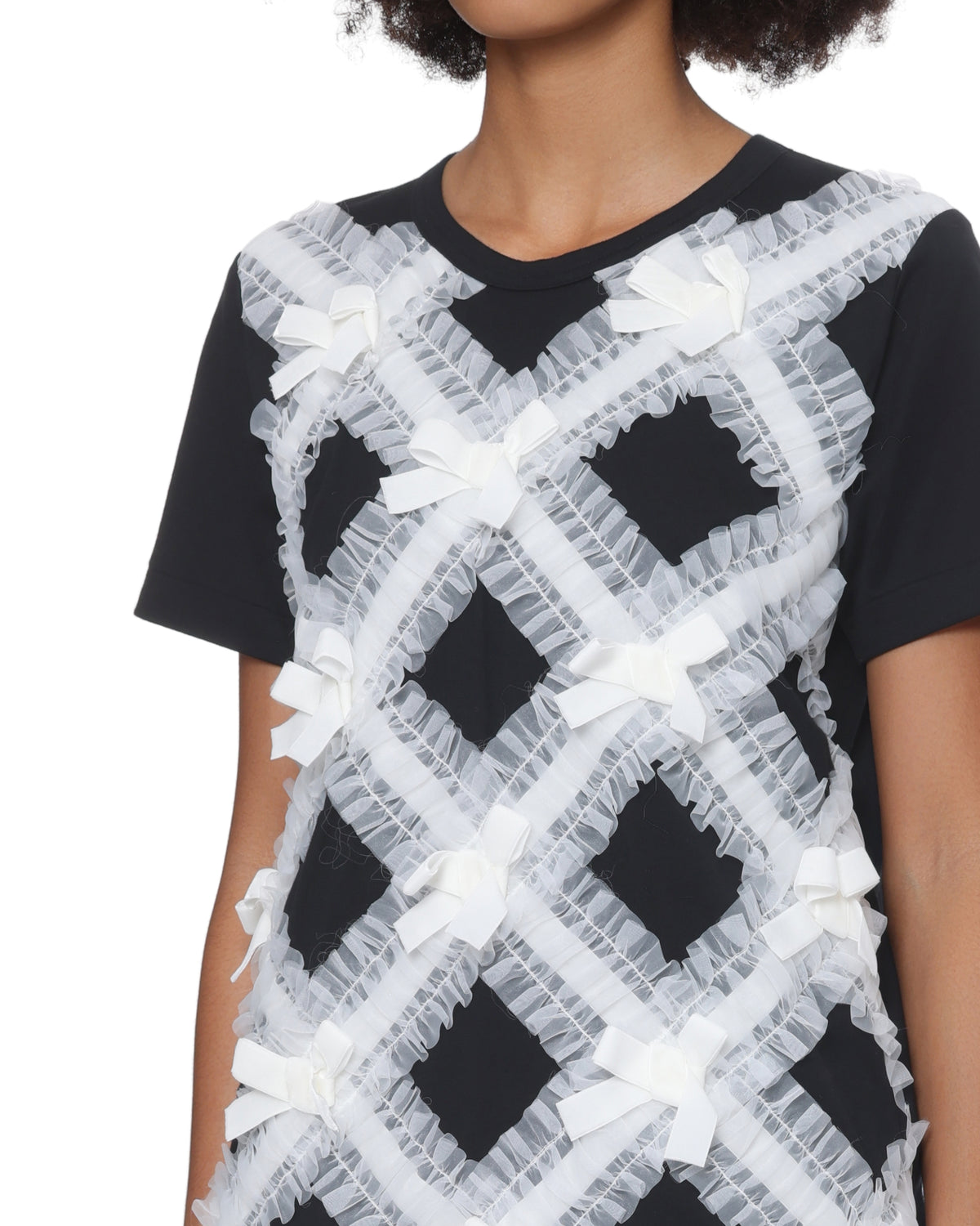 Ruffled bow tee