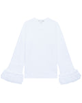 Ruffled cuff long sleeve top