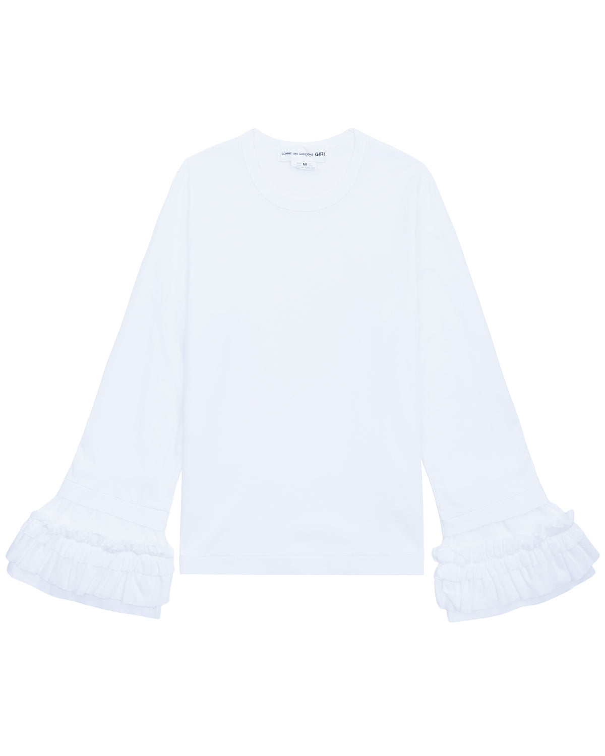Ruffled cuff long sleeve top