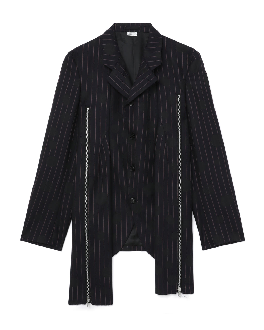 Zipper accent blazer