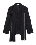 Zipper accent blazer