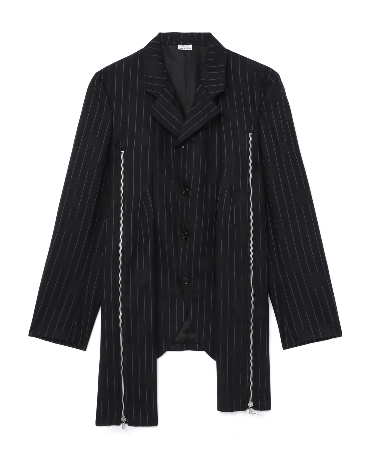 Zipper accent blazer