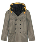 Checked panel jacket