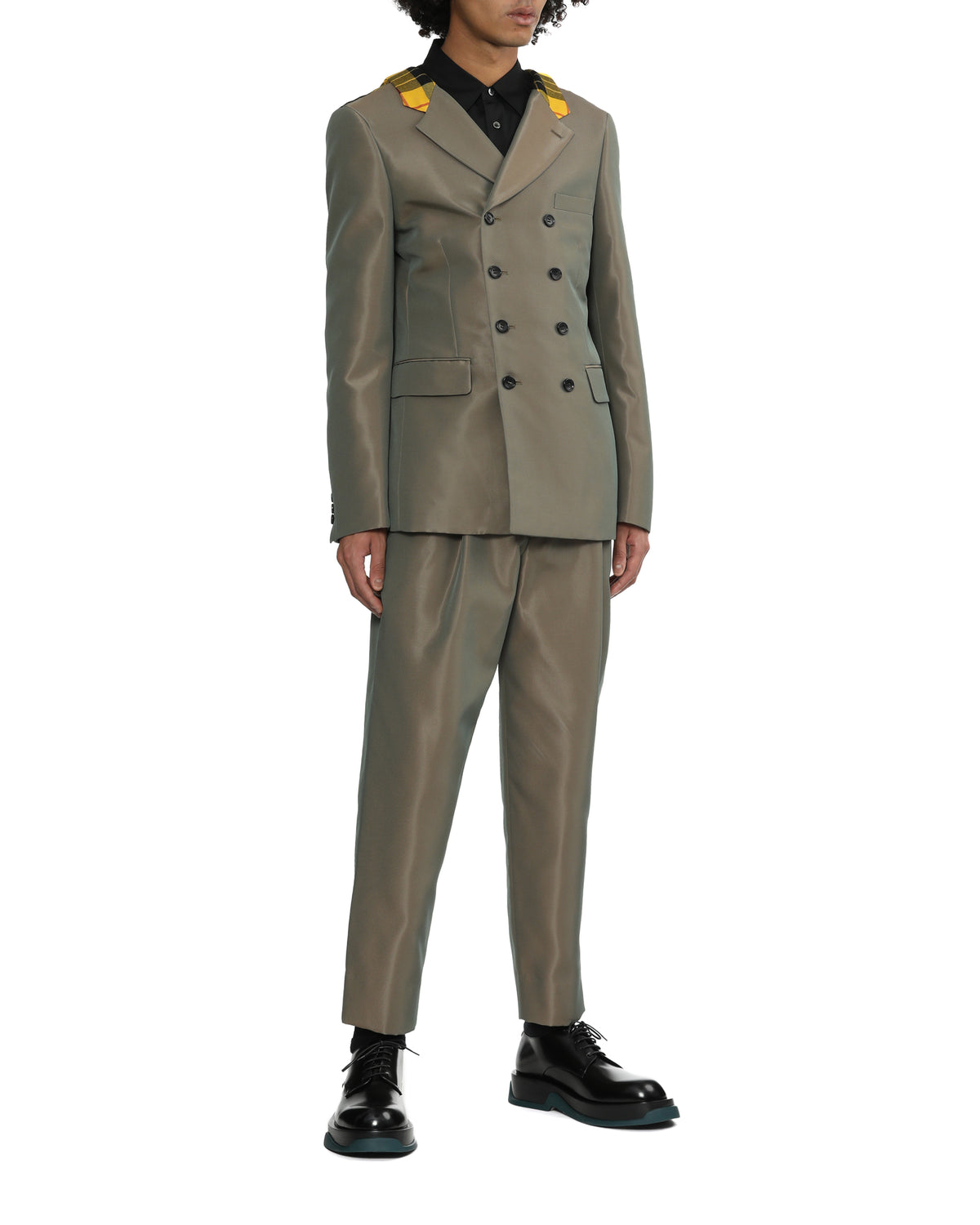 Checked panel jacket