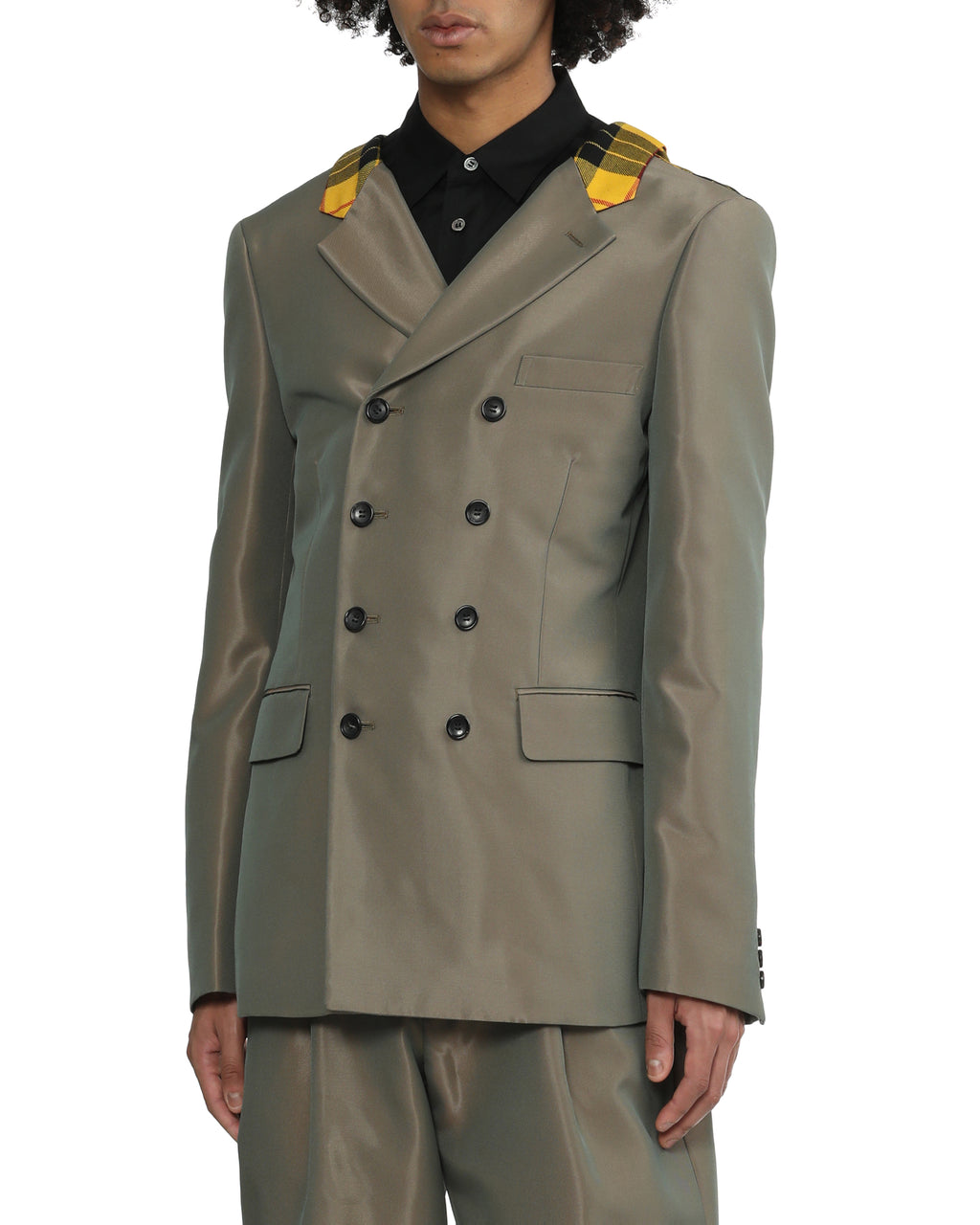 Checked panel jacket