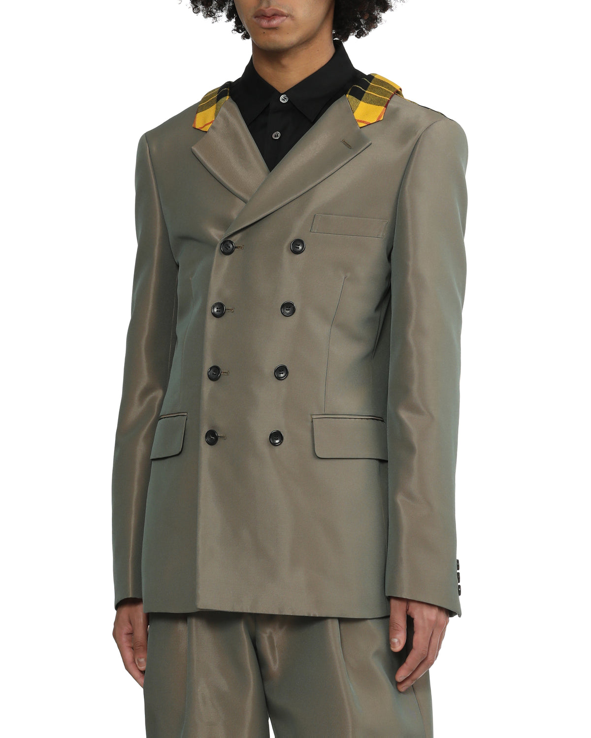 Checked panel jacket