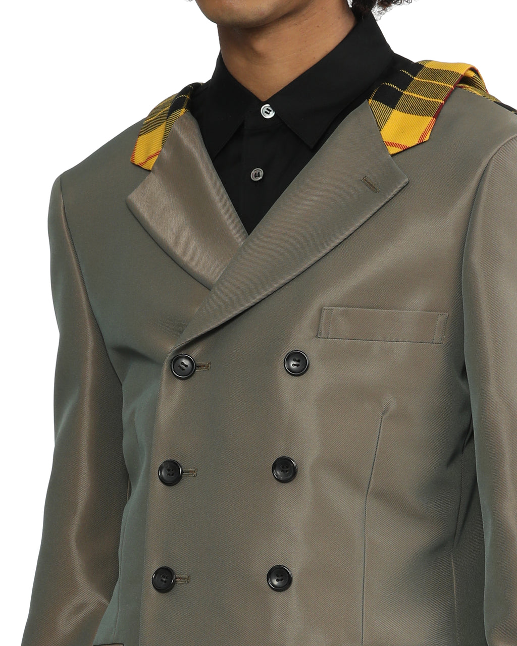 Checked panel jacket