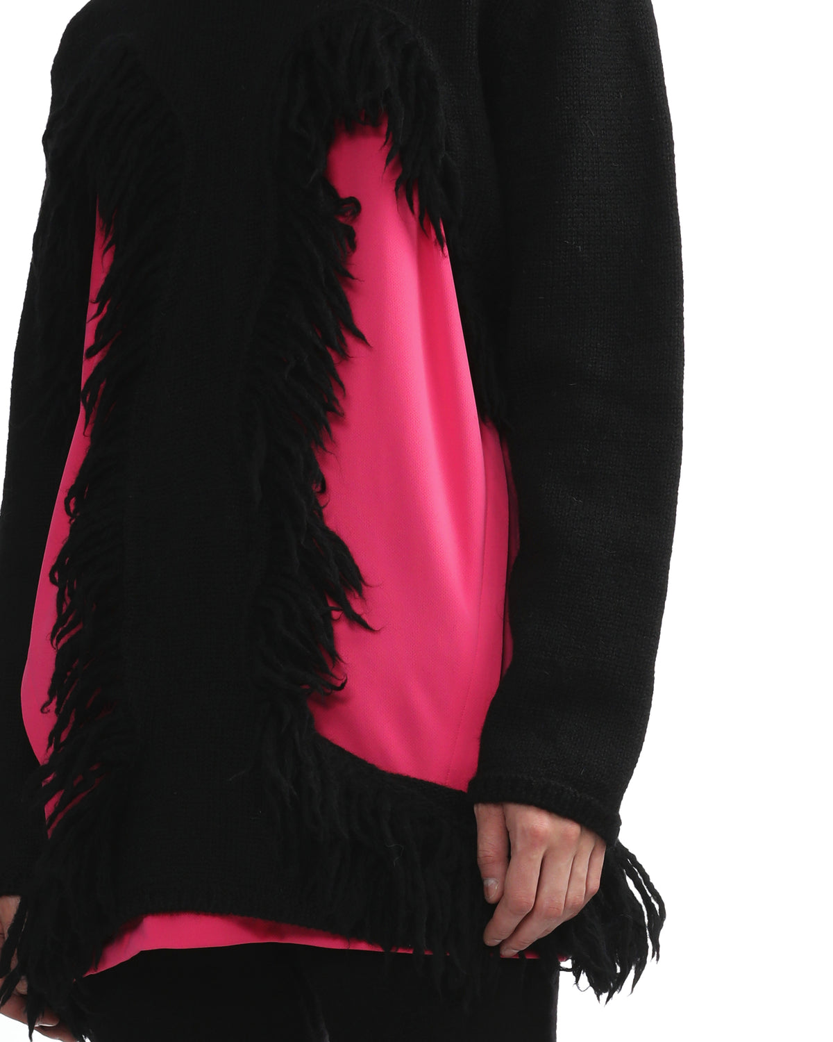 Waist fringe cardigan