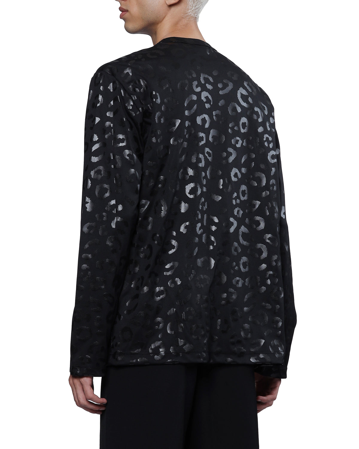 Faux leather layered tee