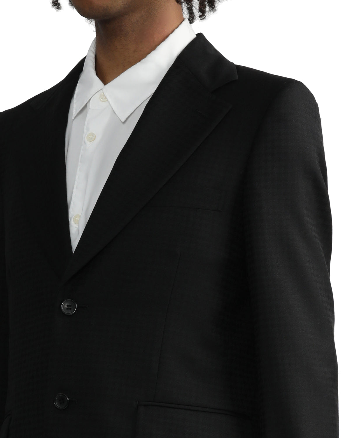 Fur hem long hem blazer