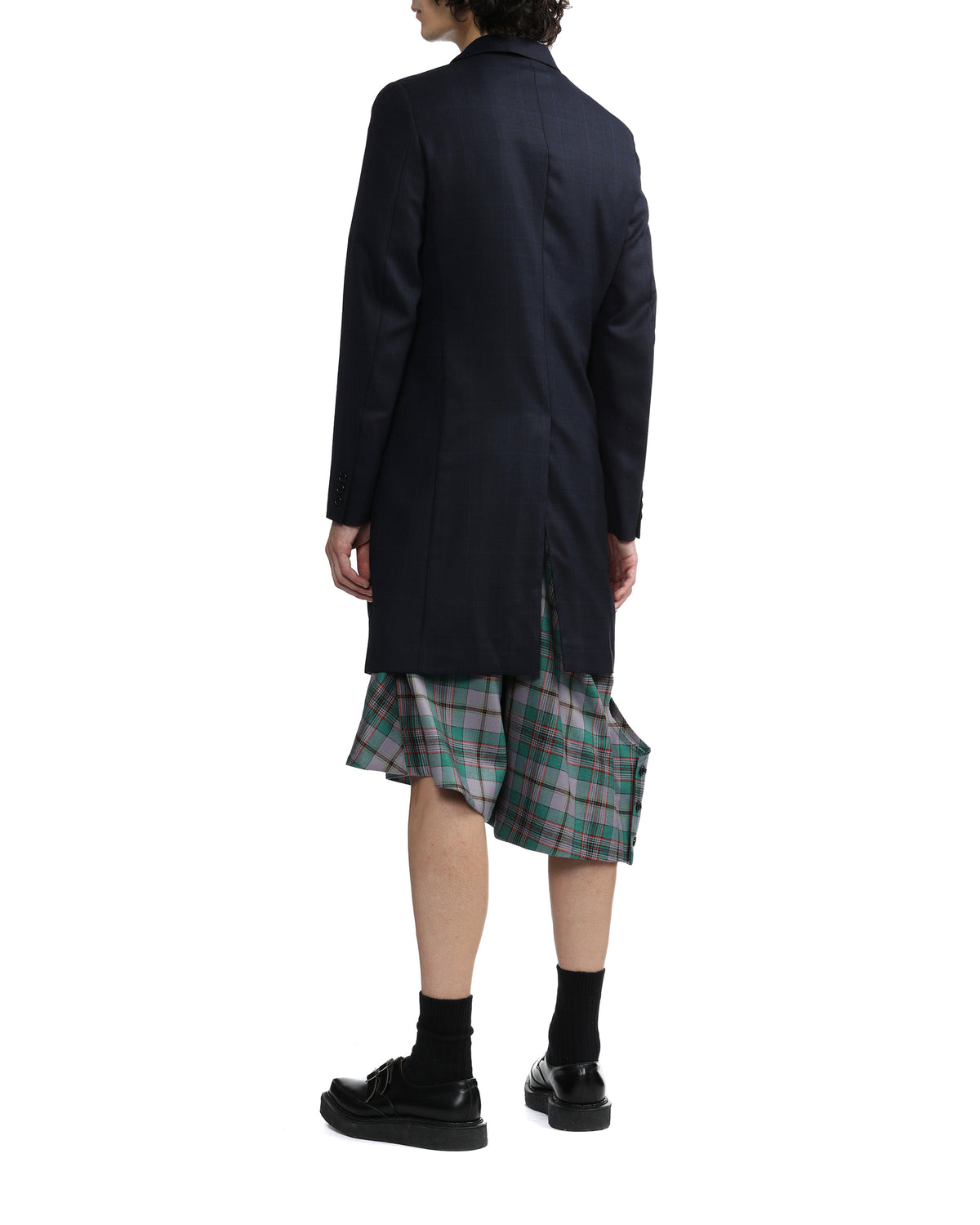 Long blazer with zipper embellishment