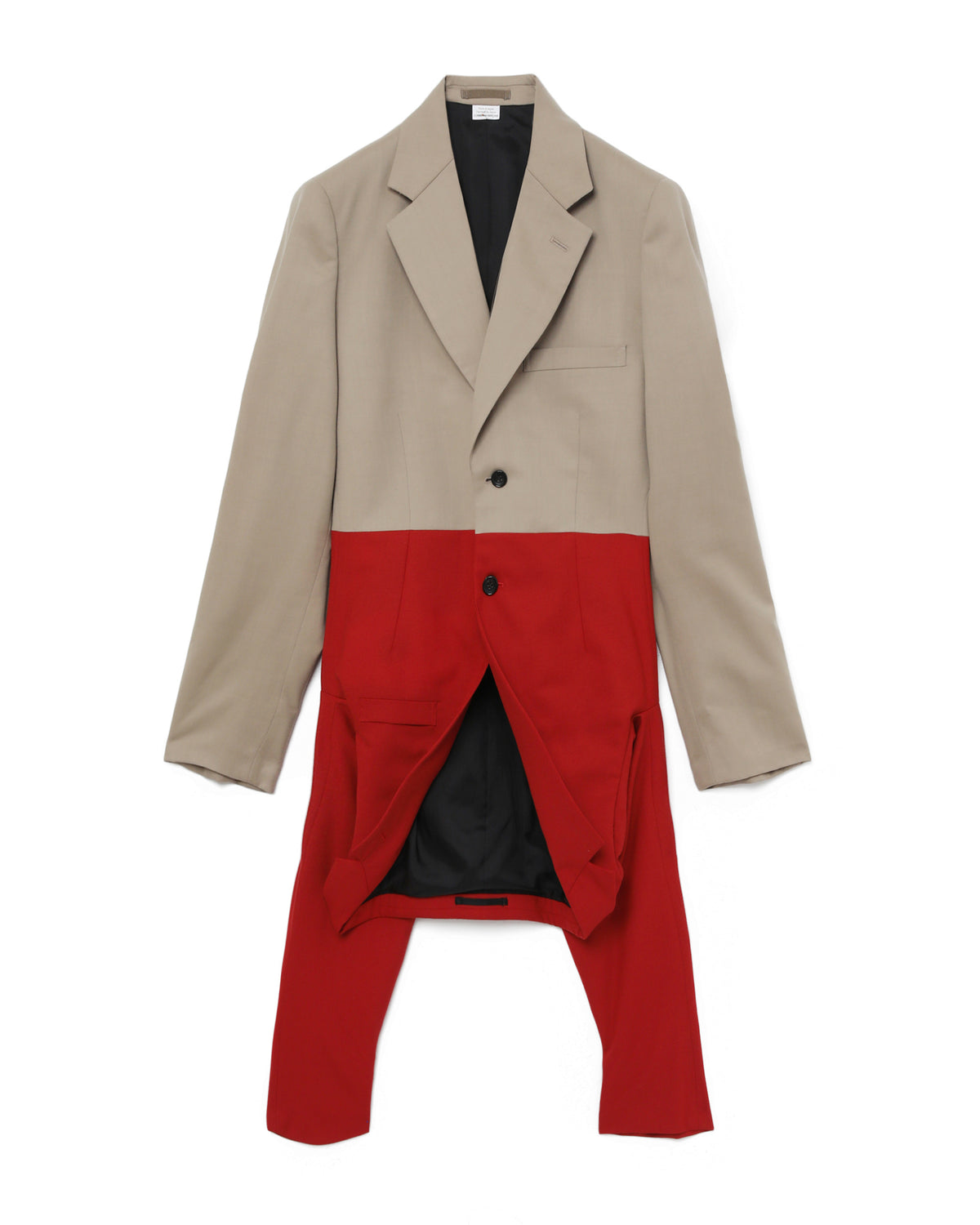 Extention colour block coat