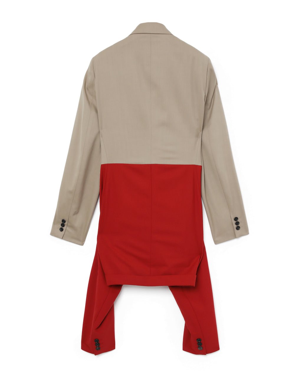 Extention colour block coat