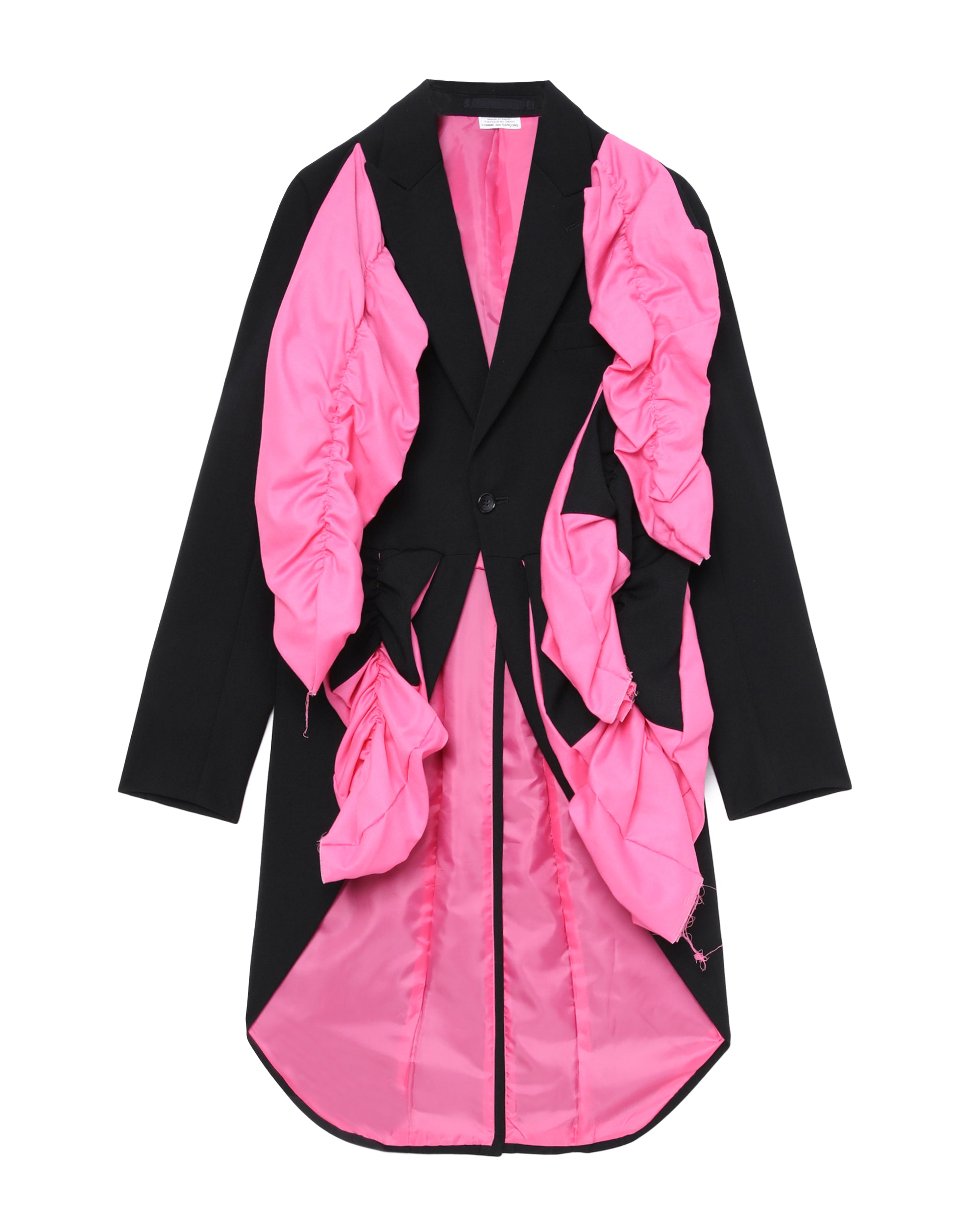 Ruffle single breasted coat