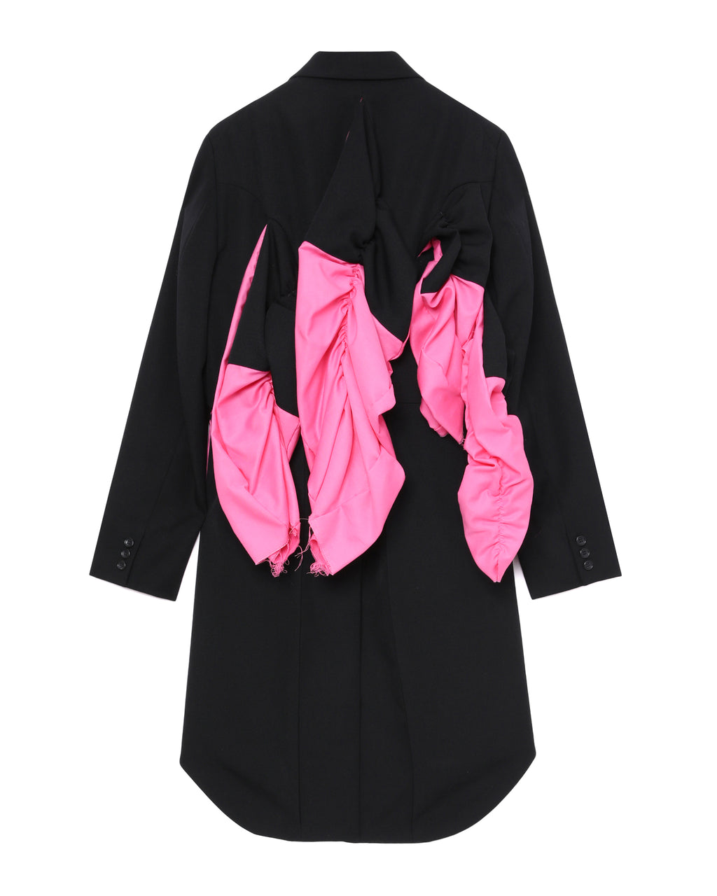 Ruffle single breasted coat