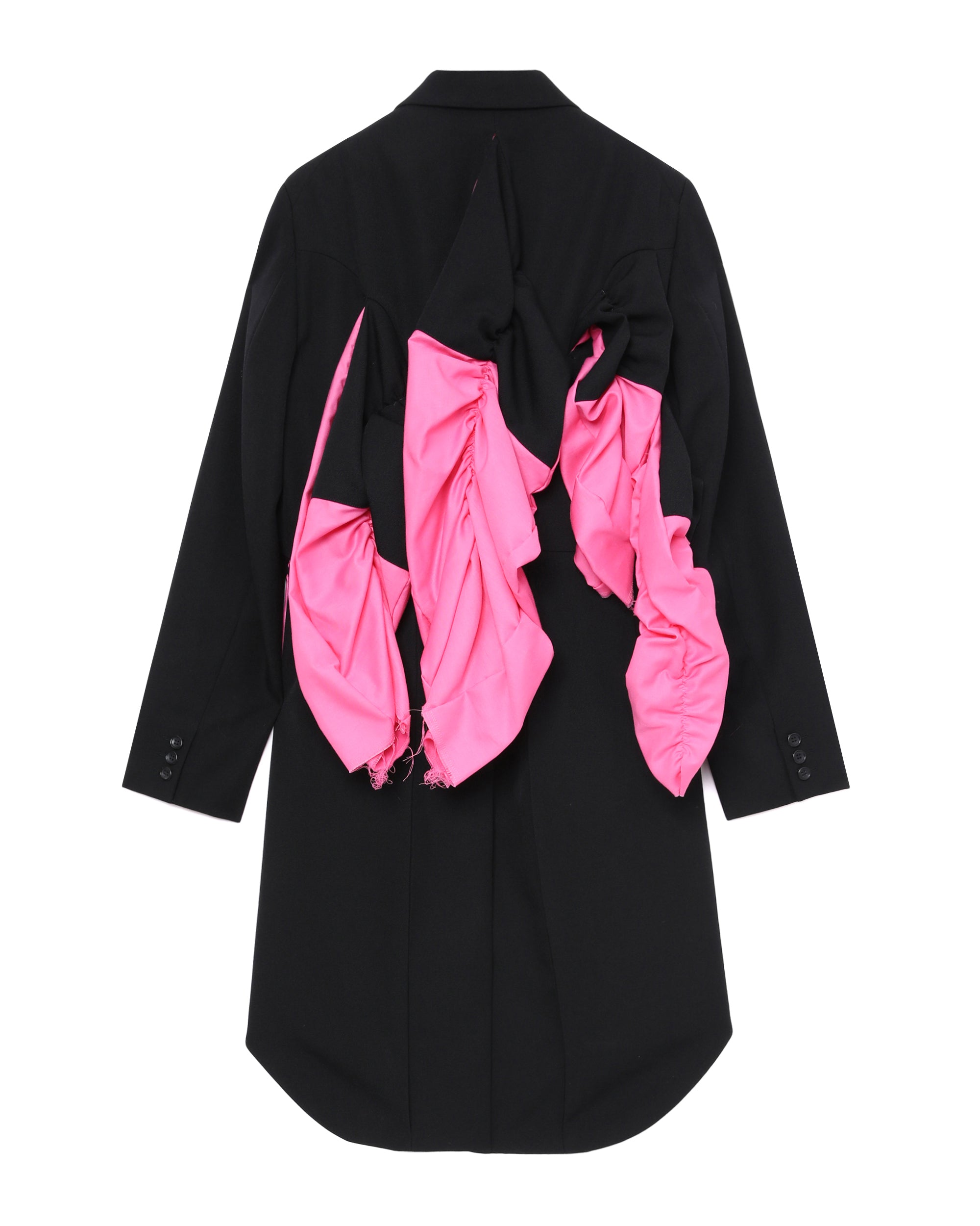 Ruffle single breasted coat