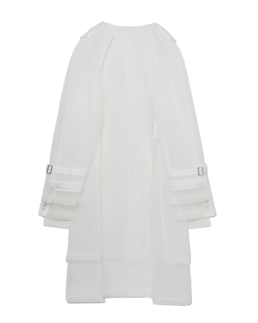 Tulle back trench coat