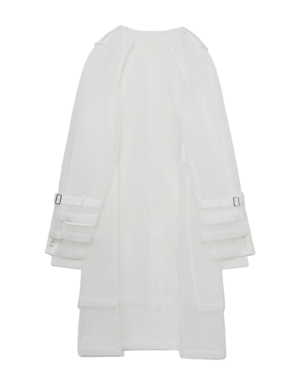 Tulle back trench coat