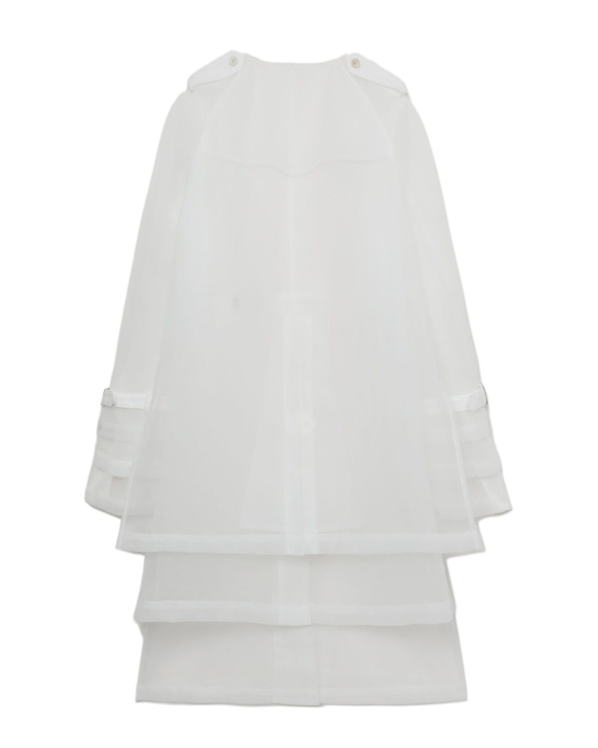 Tulle back trench coat