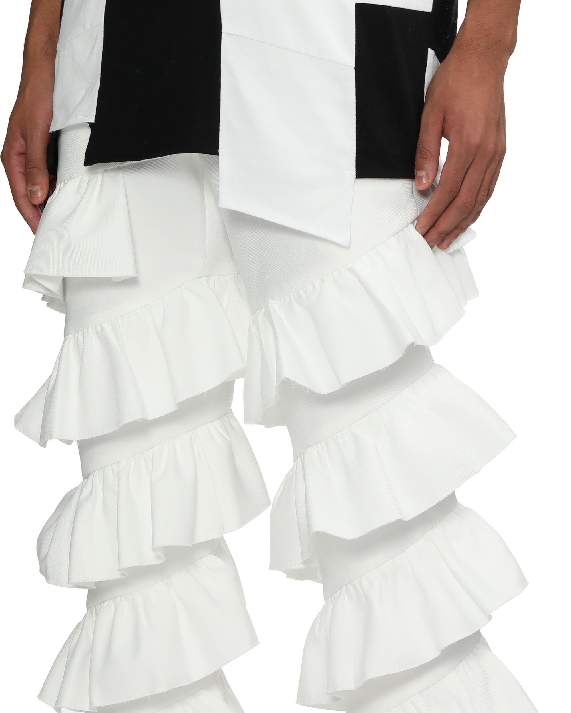 Tiered cropped pants