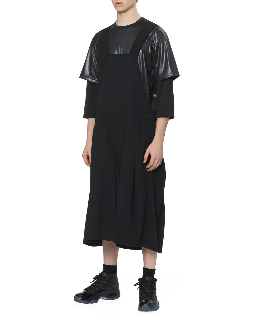 V-neck overalls
