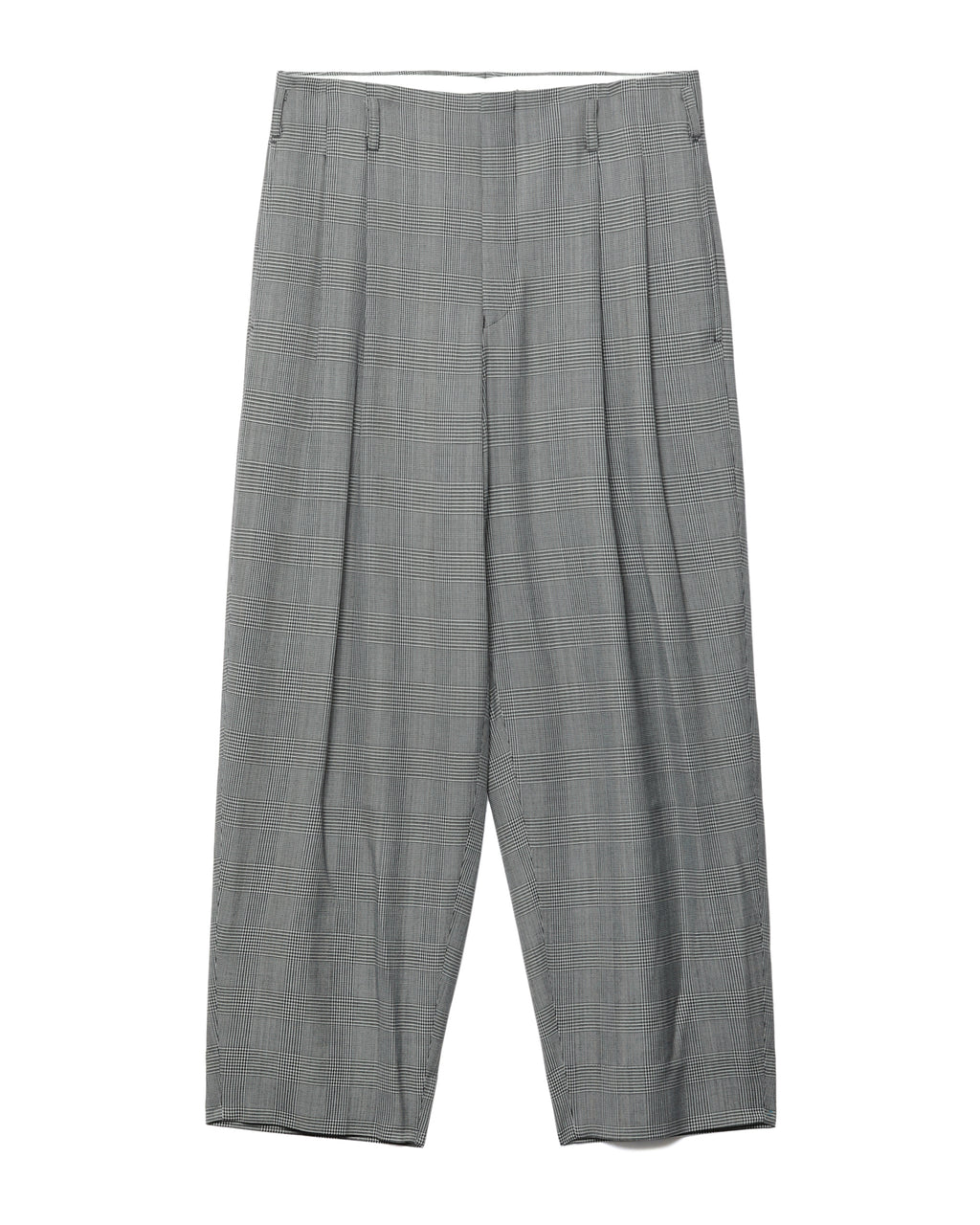Plaid wide pants