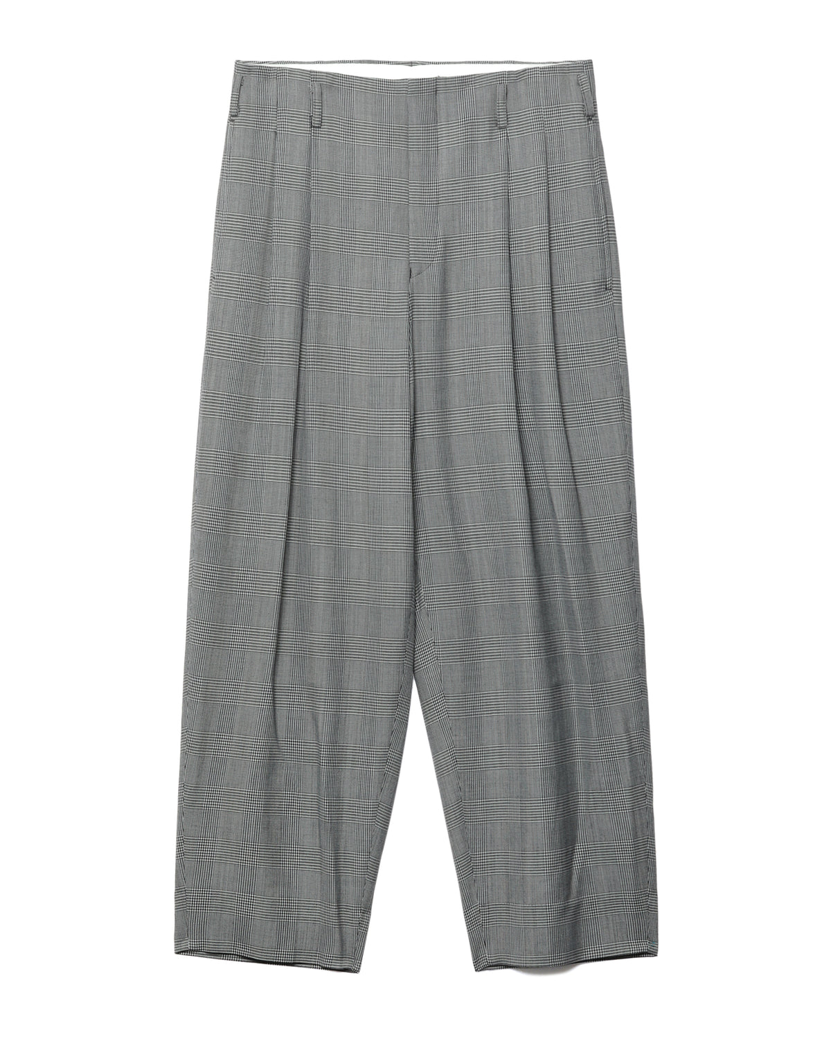 Plaid wide pants