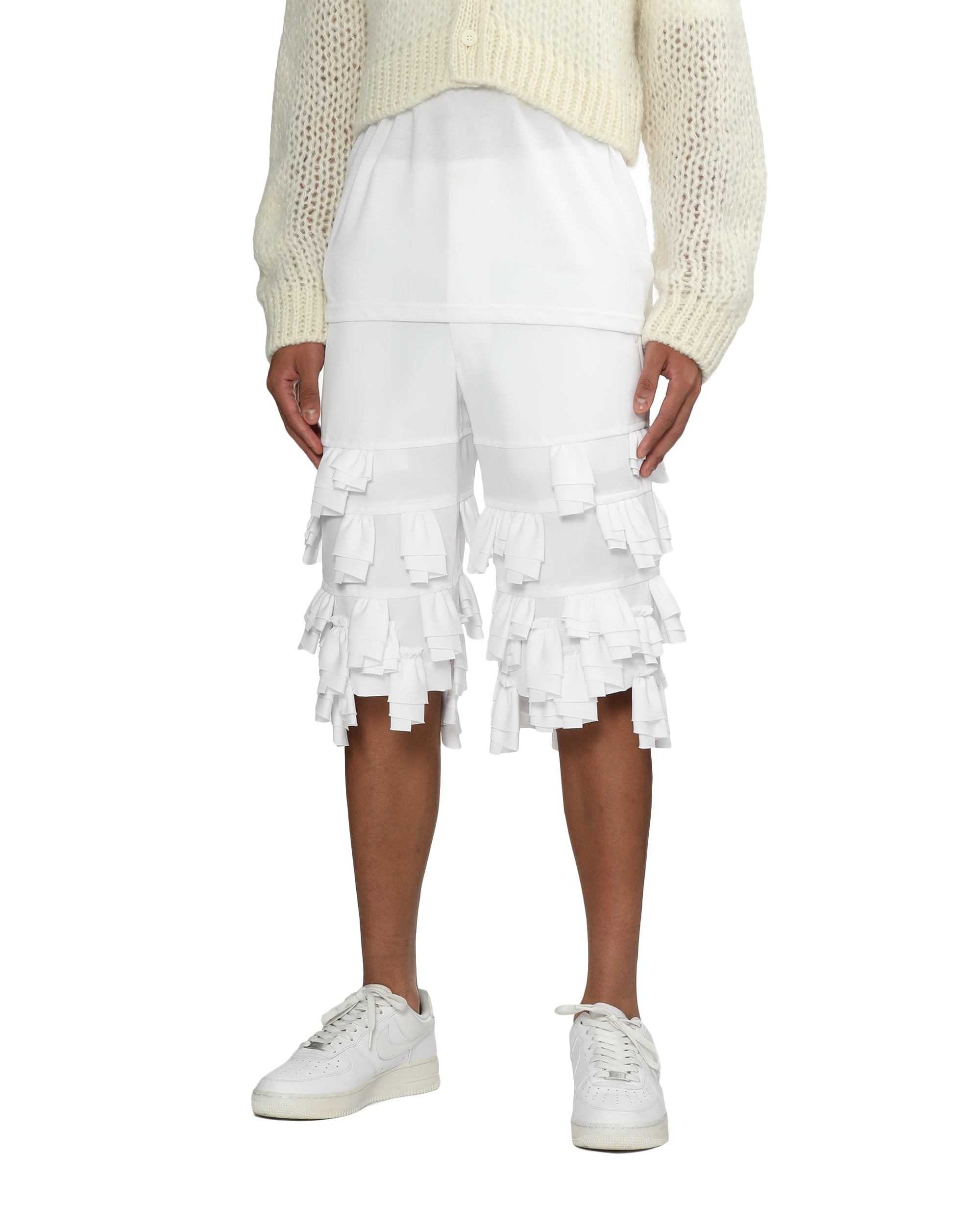 Tiered ruffle shorts