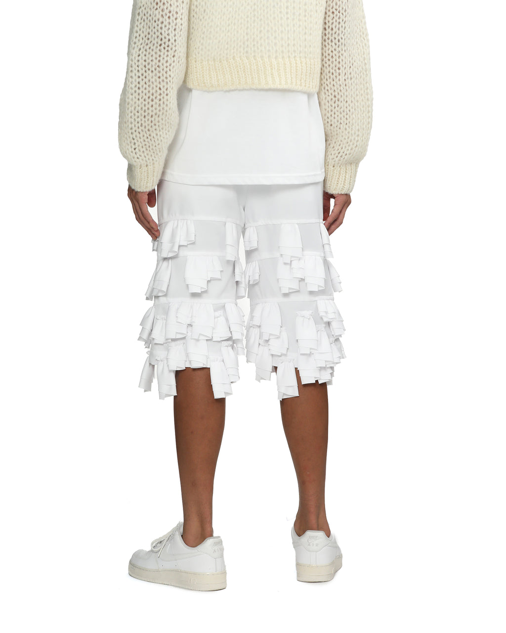 Tiered ruffle shorts