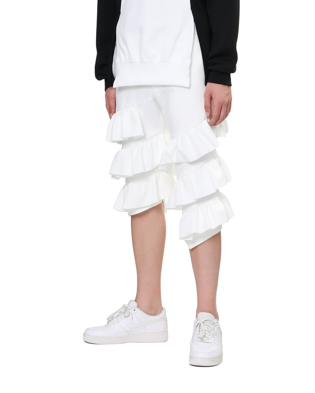 Tiered ruffle shorts