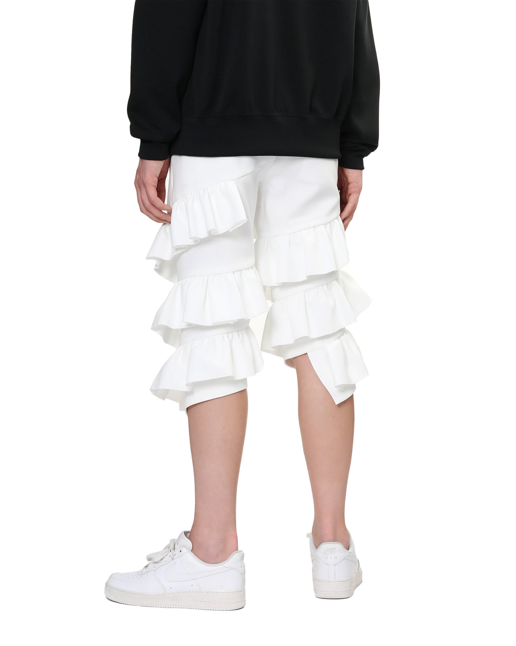 Tiered ruffle shorts