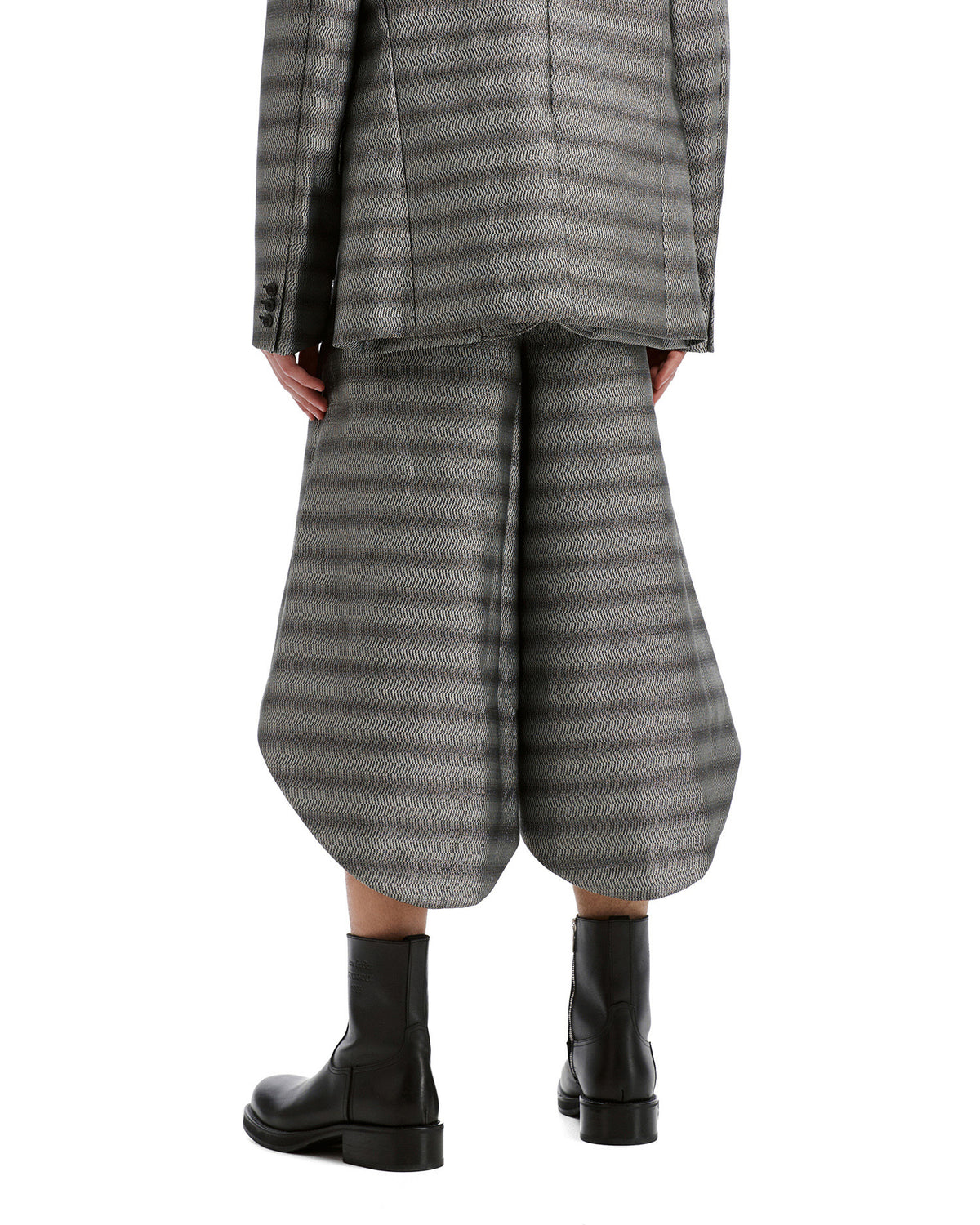 Sculptural patterned tailored trousers