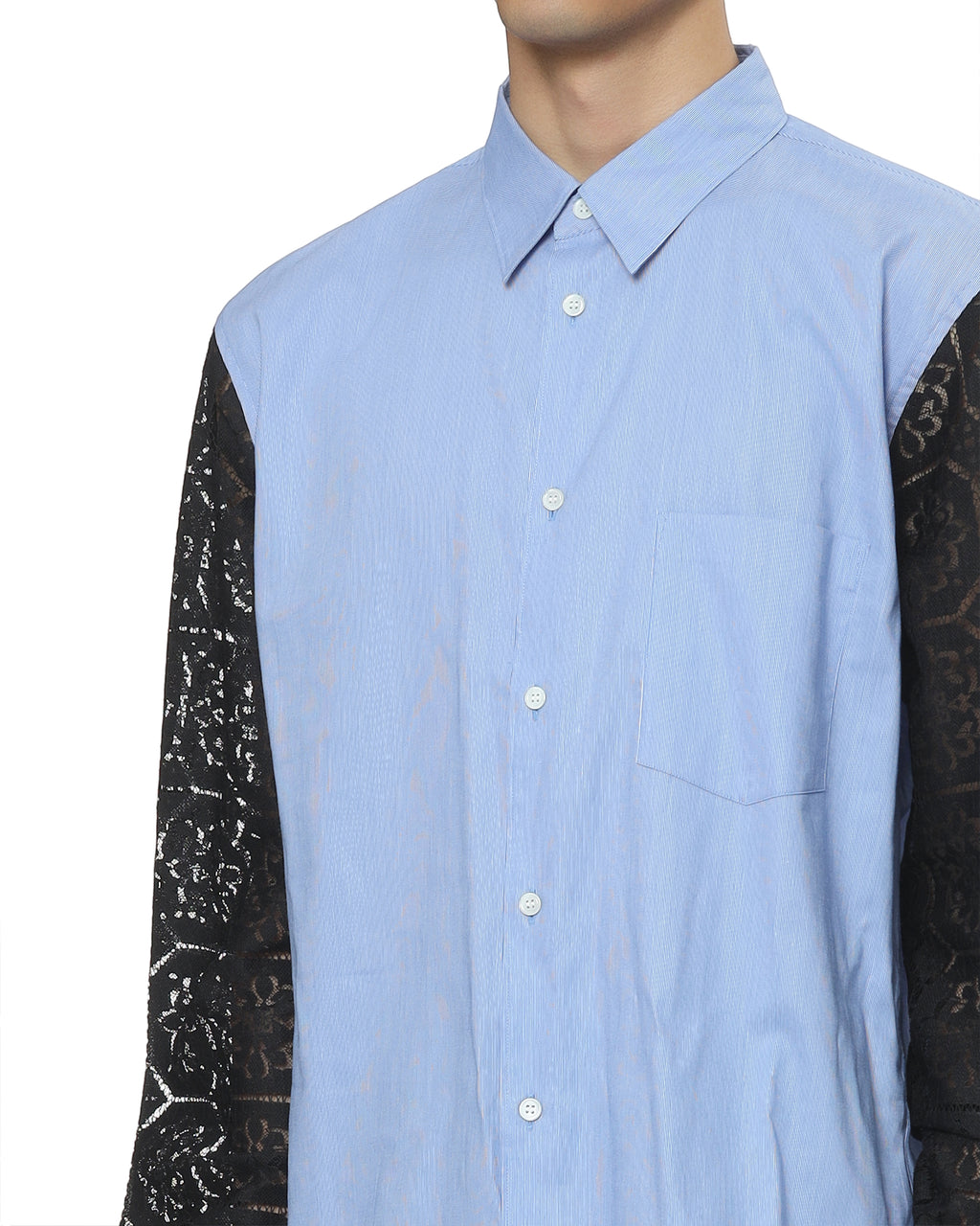 Lace-sleeve shirt
