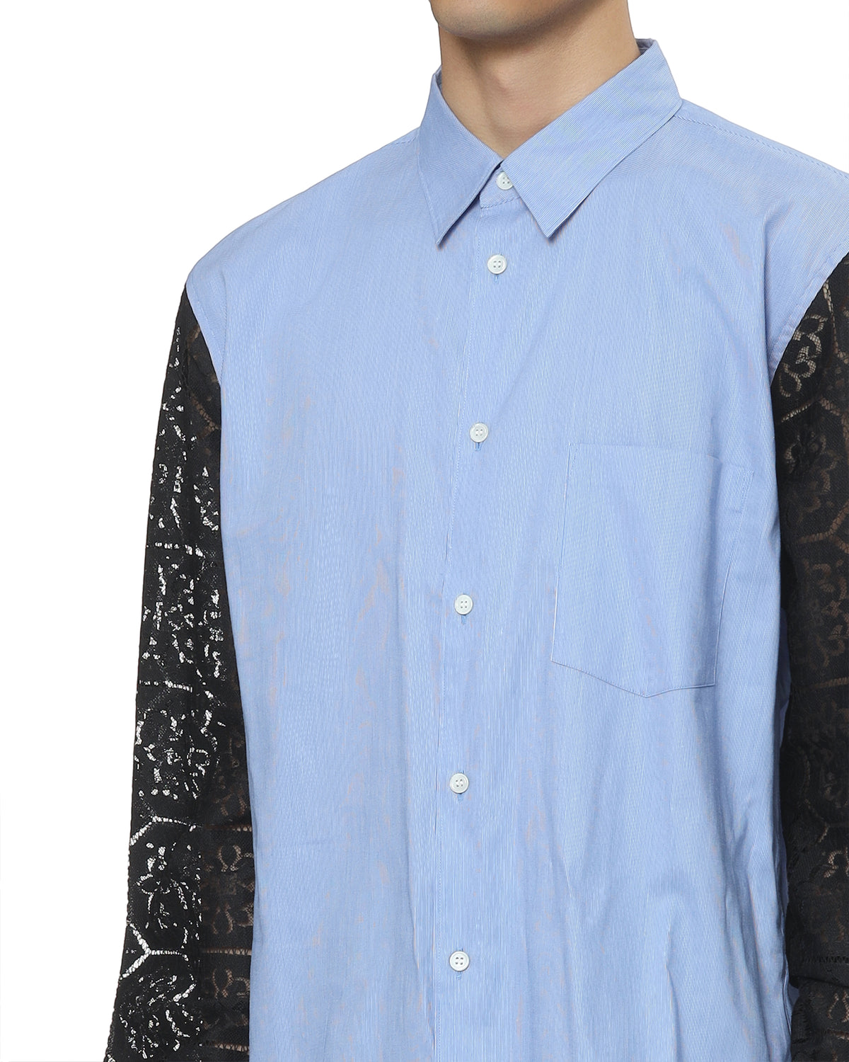 Lace-sleeve shirt