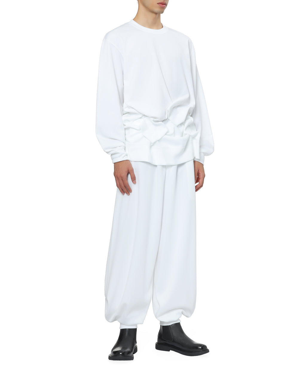 Ruched hem sweatshirt