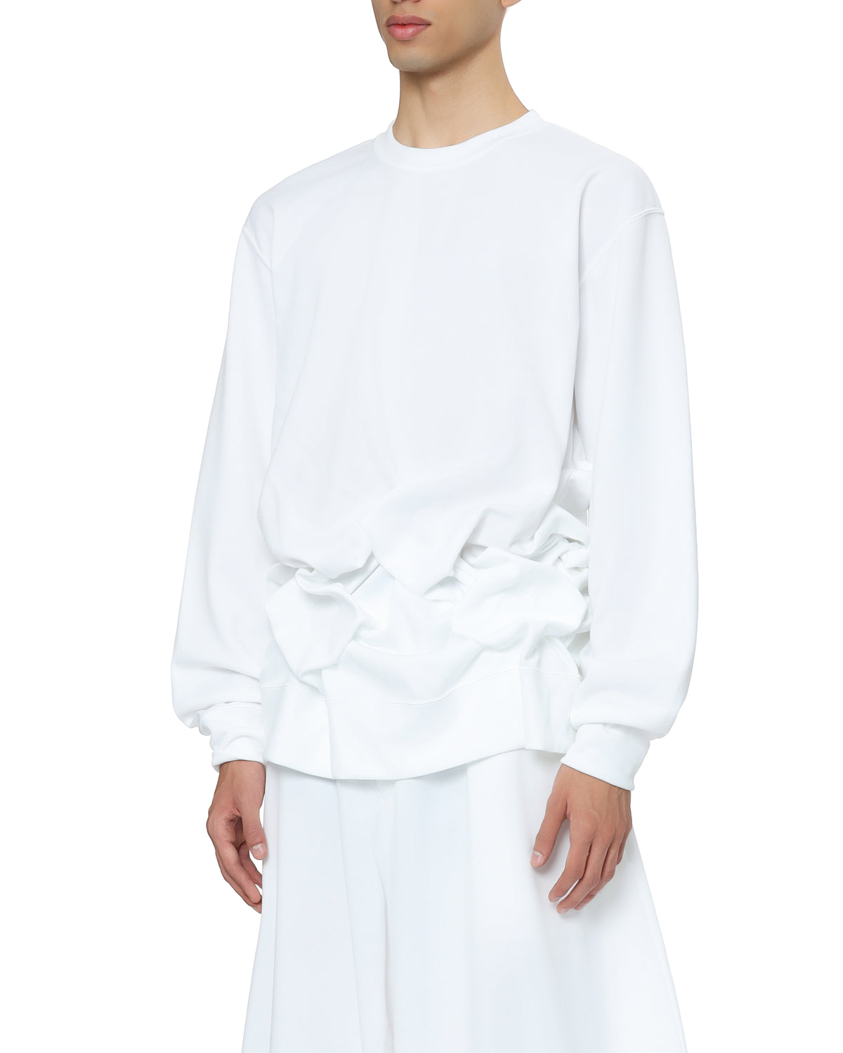 Ruched hem sweatshirt