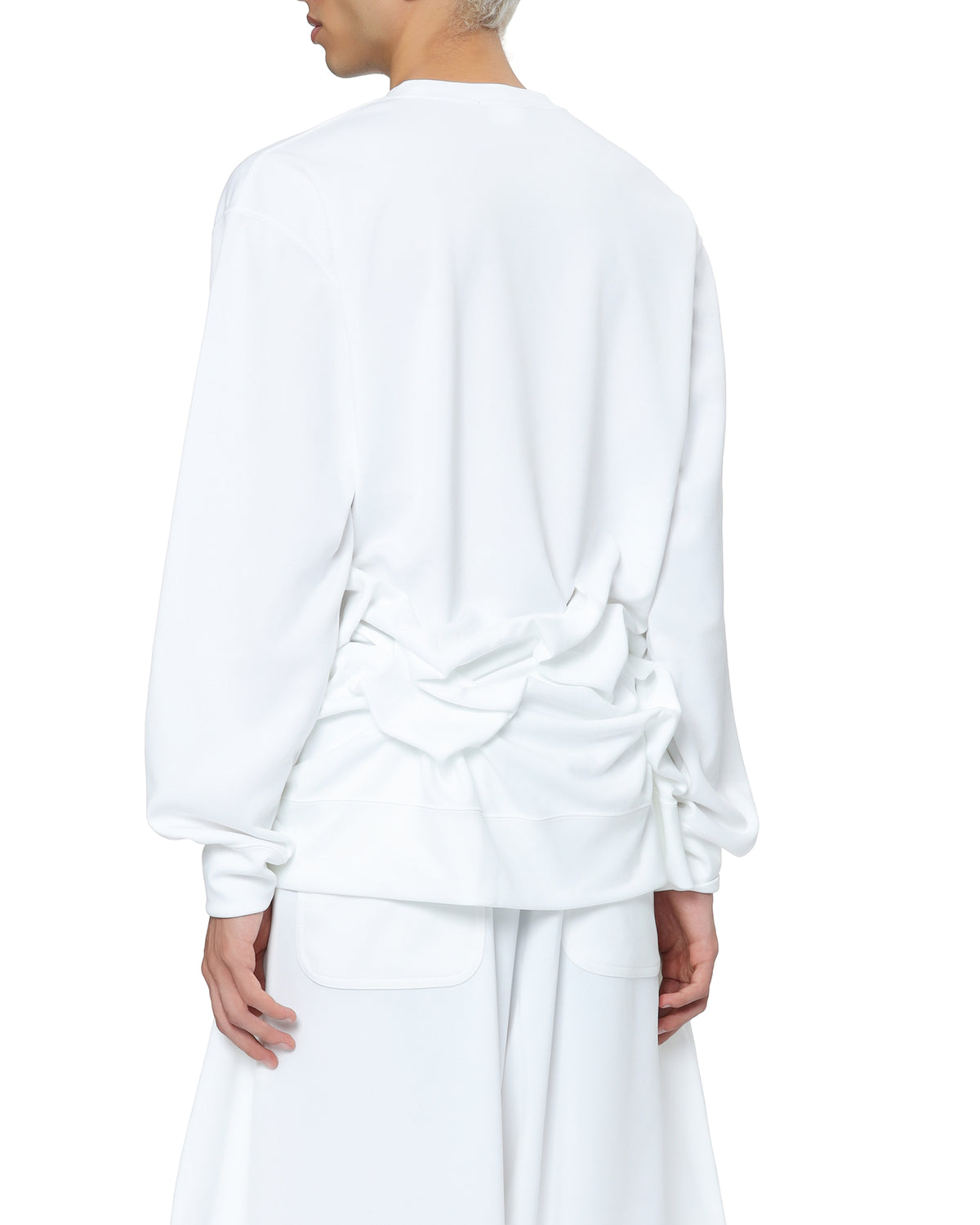 Ruched hem sweatshirt