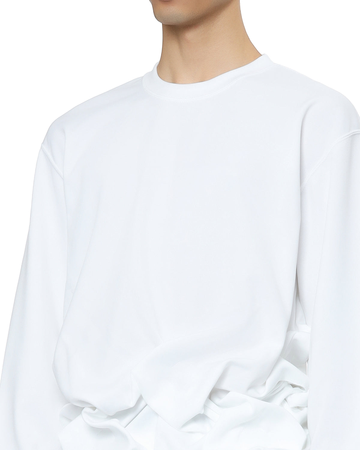 Ruched hem sweatshirt