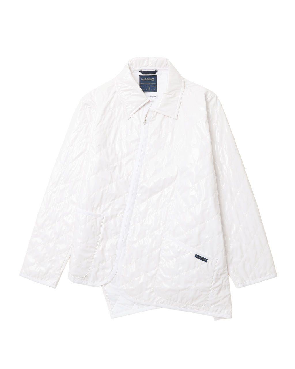 Quilted collared jacket