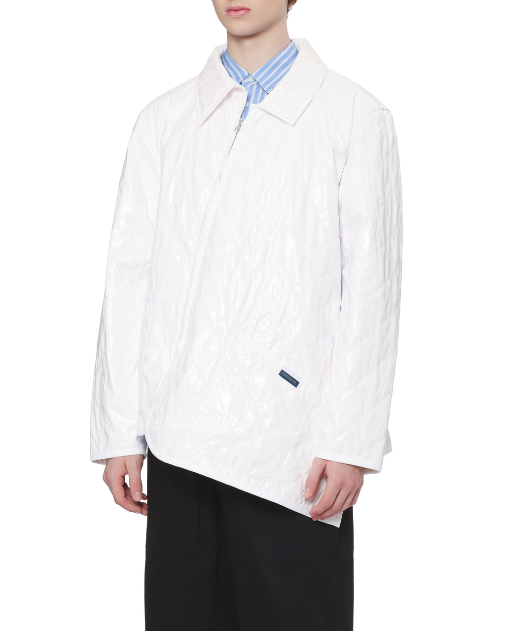 Quilted collared jacket